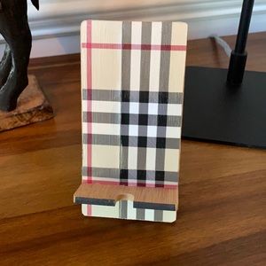 Cell phone charging stand - Bamboo - handmade from authentic materials.  NEW